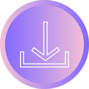 Güzel İndirme Satırı Vektörü Simgesi