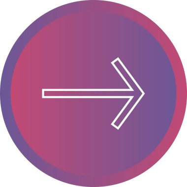 Güzel Sağ Ok Satırı Vektör Simgesi