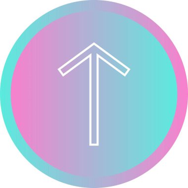 Güzel Yukarı Arow Satır Vektörü Simgesi