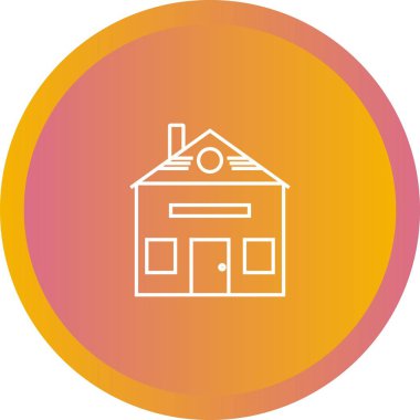 Güzel Ev Satırı Vektör Simgesi