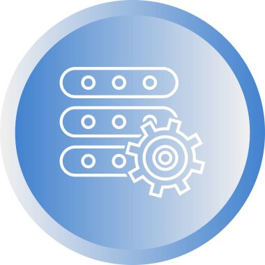Güzel Veritabanı Ayarları Satır Vektörü Simgesi