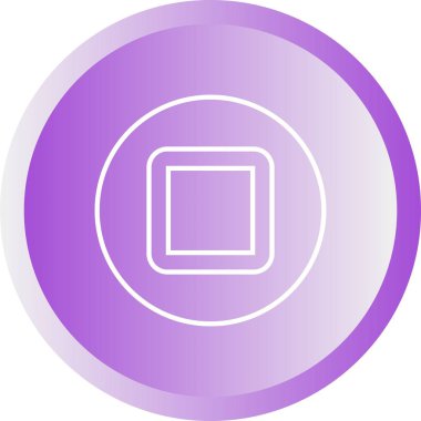 Güzel Durak Düğme Çizgisi Vektör Simgesi