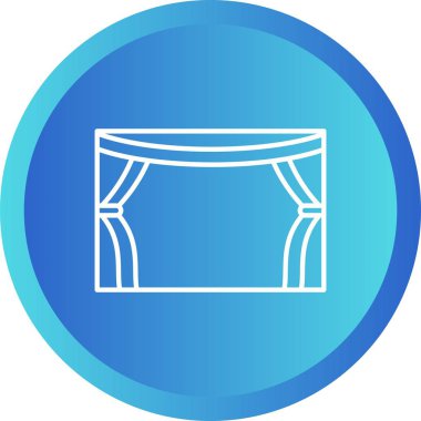 Güzel Sinema Salonu Satır Vektörü Simgesi