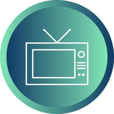 Güzel Televizyon Hattı Vektör Simgesi