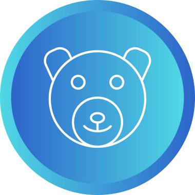 Güzel Ayı Çizgisi Vektör Simgesi