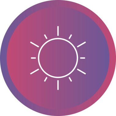 Güzel Güneş Çizgisi Vektör Simgesi