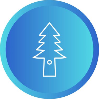 Güzel Ağaç Çizgisi Vektör Simgesi