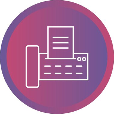 Güzel Faks Satırı Vektör Simgesi