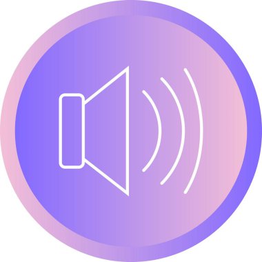 Güzel Gürültülü Sözcü Satır Vektörü Simgesi