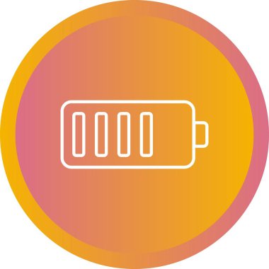 Güzel Mobil Batarya Hattı Vektör Simgesi