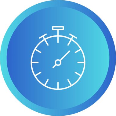 Güzel Saat Çizgisi Vektör Simgesi