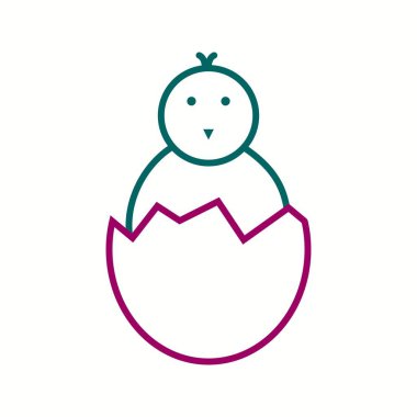 Güzel Yumurta Çizgisi Vektörü Simgesi