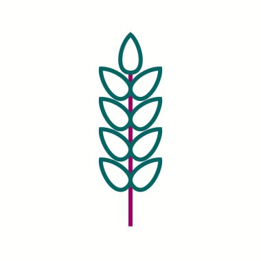 Güzel Buğday Çizgisi Vektör Simgesi