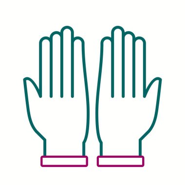 Güzel Dua Eden El Hattı Vektör Simgesi