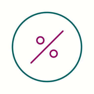 Güzel Yüzdelik Satır Vektörü Simgesi