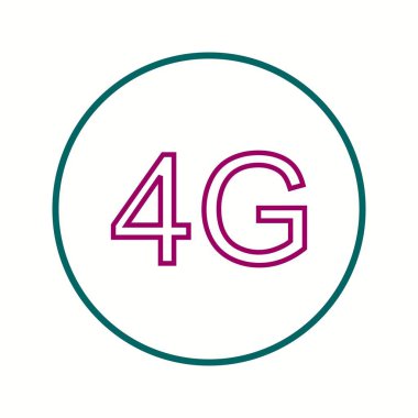 Güzel 4G Satır Vektörü Simgesi