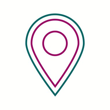 Güzellik Fonu Konumu Pin Satır Vektörü Simgesi