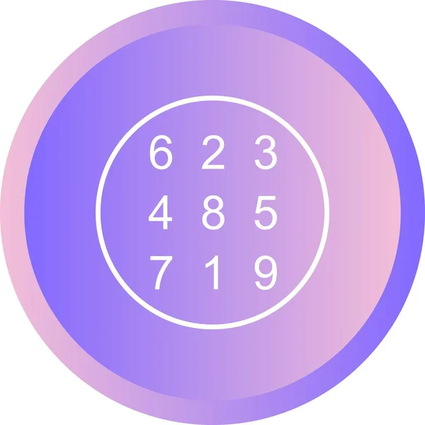 Beautiful Number Theory Line Vector Icon — Stock Vector