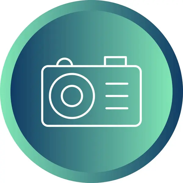 Krásná ikona čáry fotoaparátu — Stockový vektor