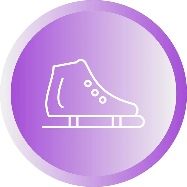 Beautiful Skating Shoe Line Vector Icon — Stock Vector