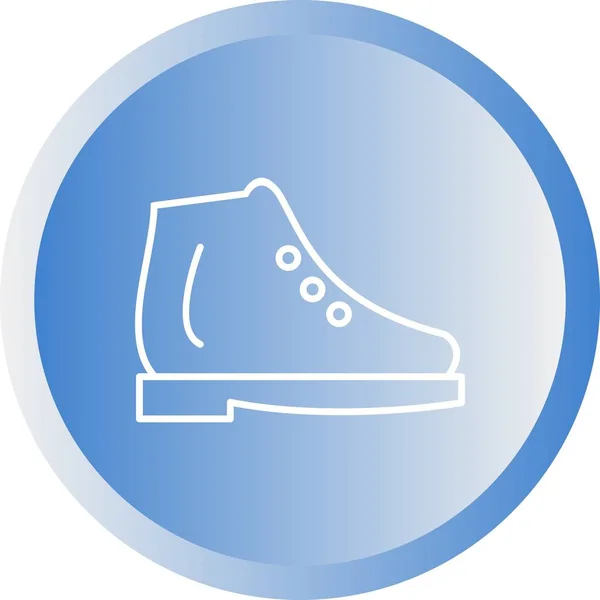 Beautiful Ice Shoes Line Vector Icon — Stock Vector