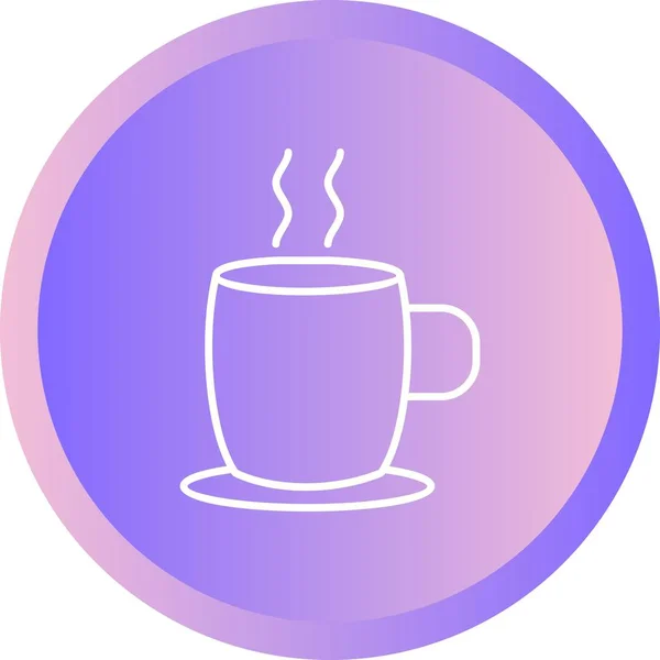 Güzel Sıcak Çay Hattı Vektör Simgesi — Stok Vektör