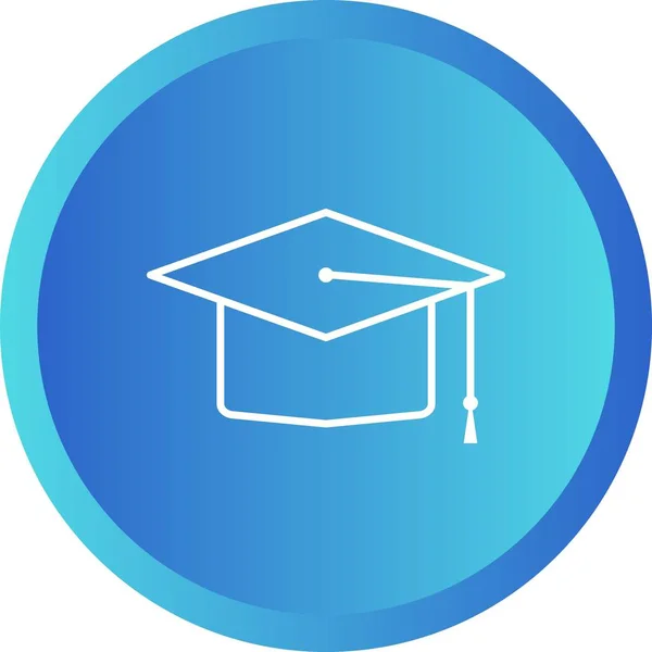 Prachtige graduation Cap Line Vector Icon — Stockvector