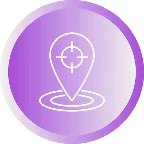 Schöne Trace Location Line Vektor Icon — Stockvektor