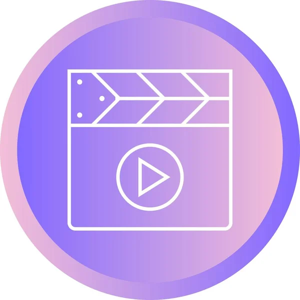 Schöne Video Player Linienvektorsymbol — Stockvektor