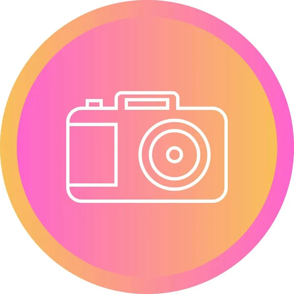 Beautiful Camera Line Vector Icon — Stock Vector