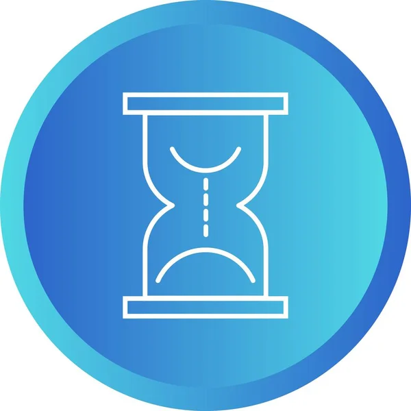 Hermosa línea de reloj de arena Vector icono — Vector de stock