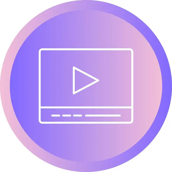 Schöne Video Player Linienvektorsymbol — Stockvektor