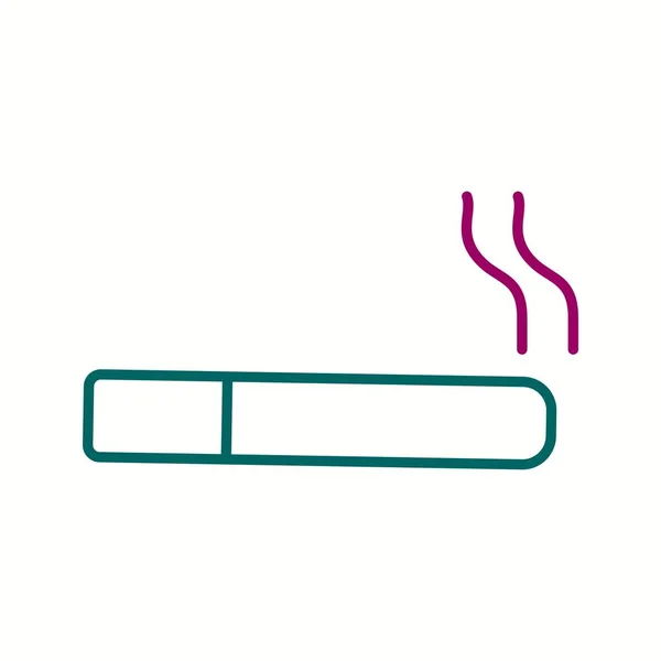 Schöne Zigarettenlinie Vektor-Symbol — Stockvektor