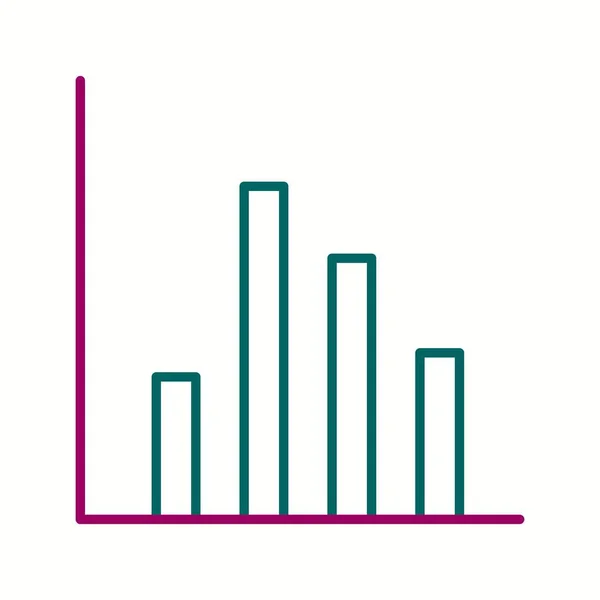 Belle ligne graphique Ligne vectorielle Icône — Image vectorielle