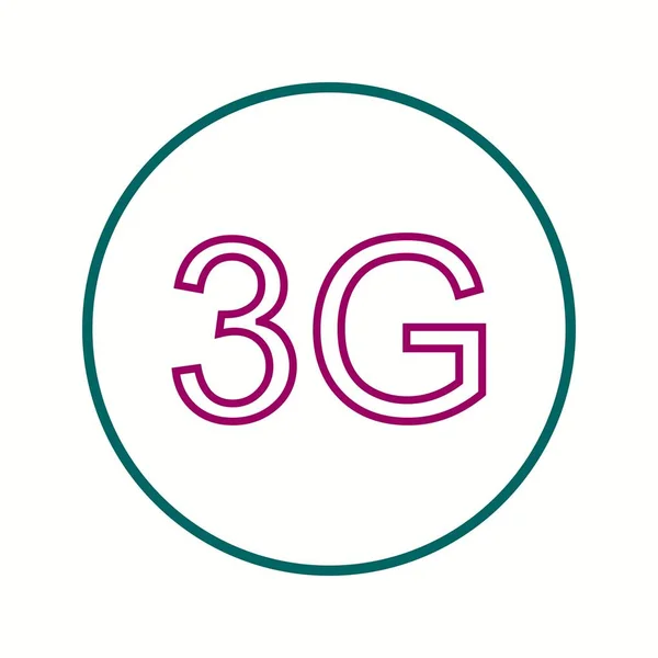Ícone de vetor de linha Beautifu 3G —  Vetores de Stock