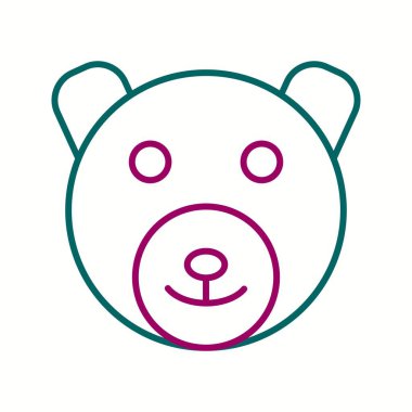 Güzel Ayı Çizgisi Vektör Simgesi