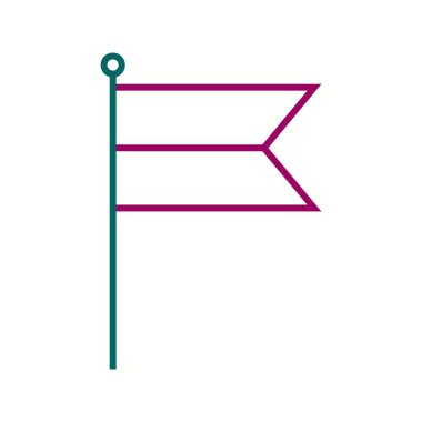 Güzel Bayrak Çizgisi Vektör Simgesi