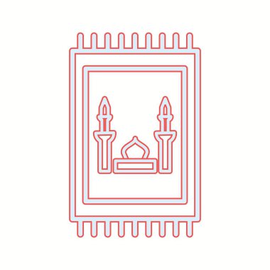 Güzel Dua Halı Satırı Vektörü Simgesi