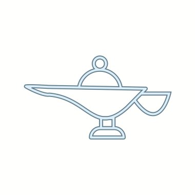 Güzel Sihirli Lamba Çizgisi Vektör Simgesi