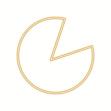 Güzel Pasta Çizelgesi Vektör Simgesi