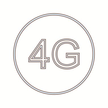 Güzel 4G Satır Vektörü Simgesi