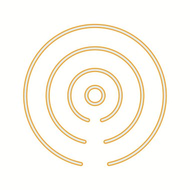 Güzel Yeşil Nokta Sinyal Hattı Vektör Simgesi