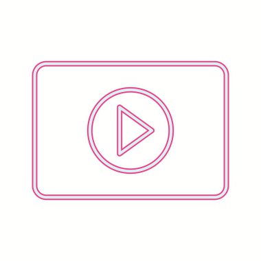 Güzel Video Oynatıcı Satır Vektörü Simgesi
