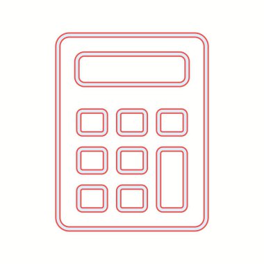 Güzel Hesap Makinesi Satır Vektörü Simgesi