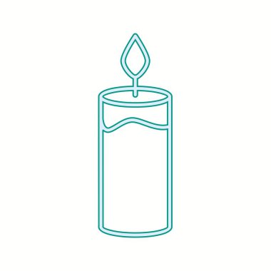 Güzel Mum Satırı Vektör Simgesi