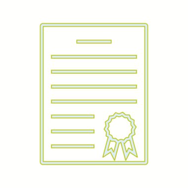 Güzel Diploma Çizgisi Vektör Simgesi