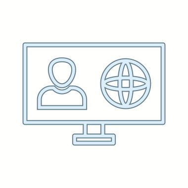 Televizyonda Güzel Haberler Vektör Simgesi