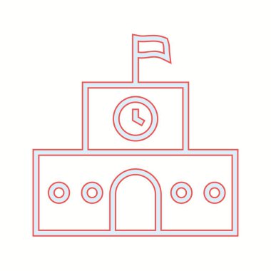 Güzel Okul Çizgisi Vektör Simgesi