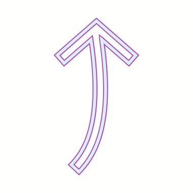 Güzel Ok Çizgi Vektörü Simgesini Gösteriyor