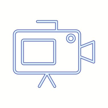 Güzel Video Kamera Hattı Vektör Simgesi